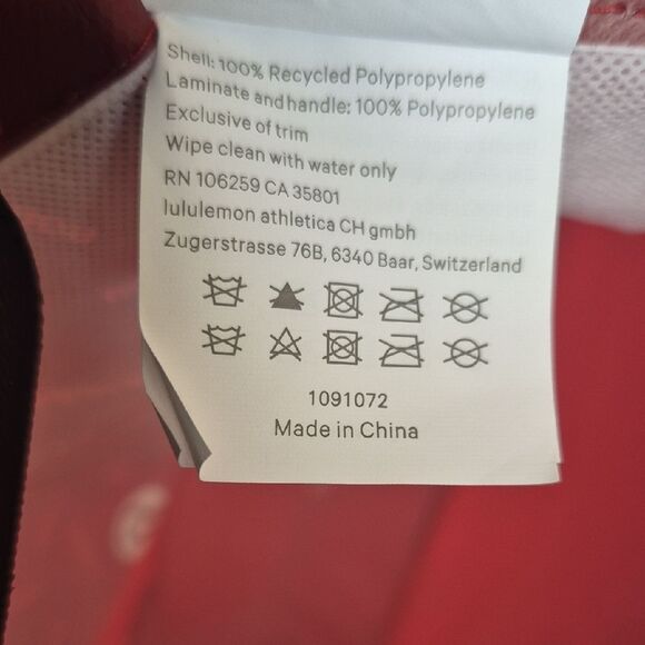 Lululemon Athletica Red and Black Tote Reusable Bag Trio Bundle Of 3 Bags - Picture 4 of 16